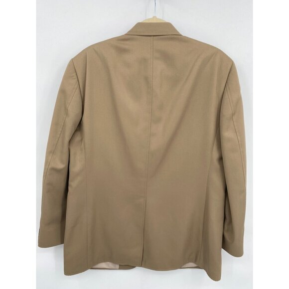 TravelSmith Mens Vintage Tan Microfiber Blazer 40R Tan Net Mesh Lining - Picture 2 of 16